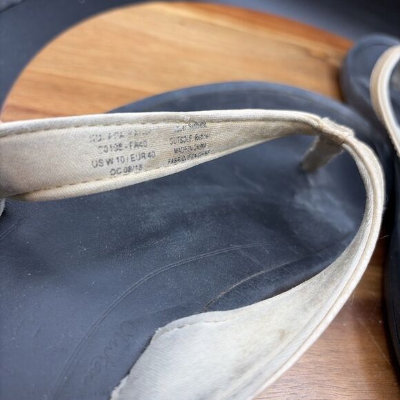 Olukai Kulapa Kai Womens Size 10 Sandals Flip Flop Thong Flats Gold Black - Picture 9 of 9